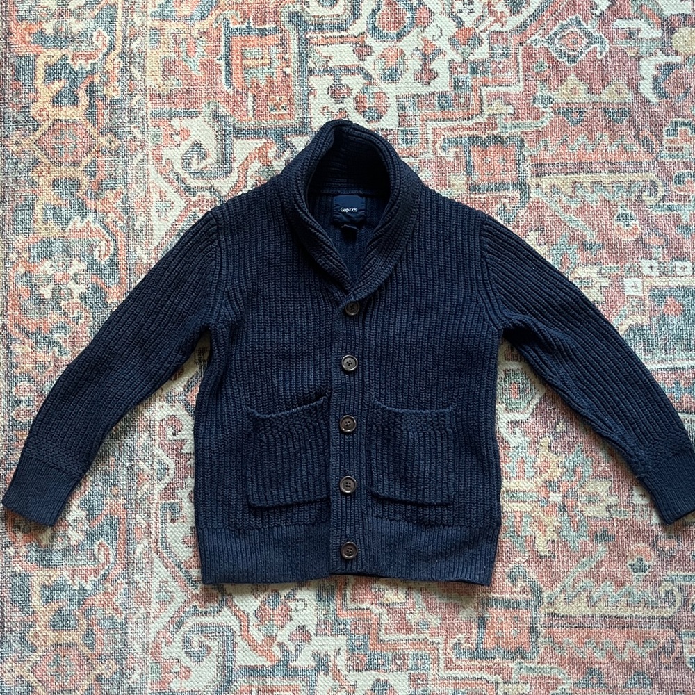 GAP KIDS sweater blazer button up chunky knit